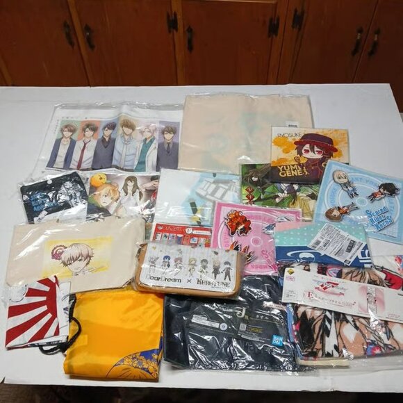 Anime Lot Japan Bags & Towels Jojo's Macross Evangelion Binan Otome Games MORE! - Picture 1 of 12
